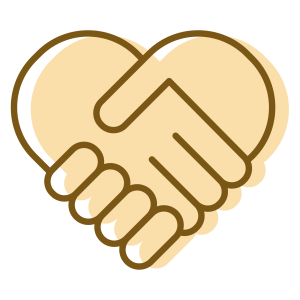 Hand with closed hands icon